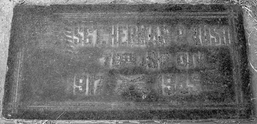 The grave of Herman Rush