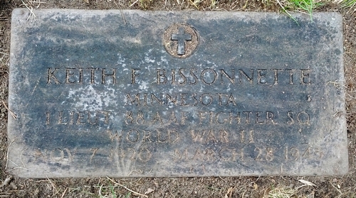 Keith Bissonnette's grave at Calvary Cemetery in St. Paul, Minnesota