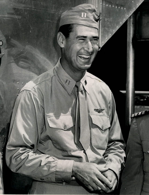 Ted Williams and Johnny Sain in military uniform in Fenway…