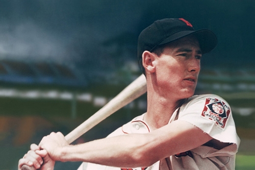 Back from the military, Ted Williams hits the first spring